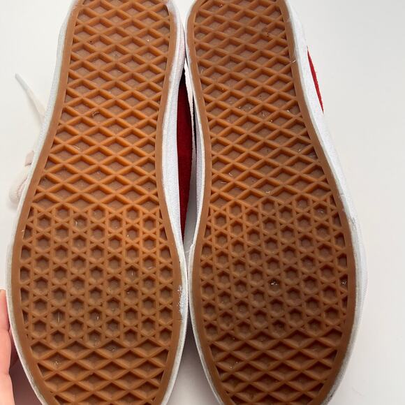 Vans Old Skool Red Suede Sneaker, Men's Size 6.5, Women's Size 8 - Picture 9 of 12